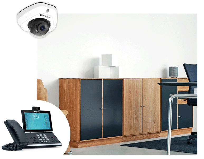 Milesight Network Camera with SIP can make calls when an alarm is triggered.