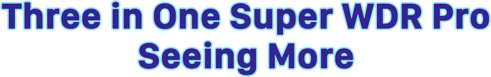 Three in One Super WDR Pro: Seeing More