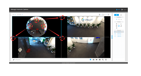 1O3R One Original Fisheye View and Three Regional Views