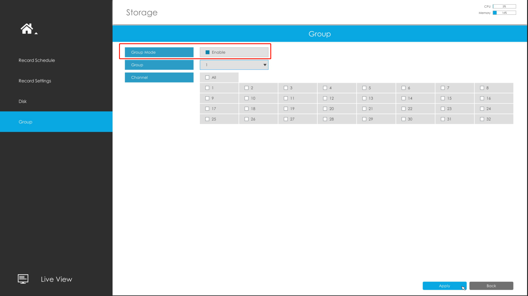 set up Group
