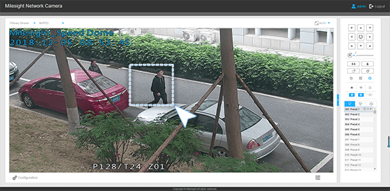 Select an object manually for PTZ Auto Tracking